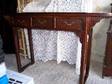 MAHOGANY TELEPHONE console table with 3 drawers.....