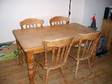 PINE TABLE and chairs,  Solid pine kitchen table and four....