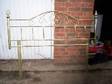 DOUBLE BED - Brass effect metal head /foot rails and....