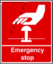Quarries – Emergency stop sign by Stocksigns UK